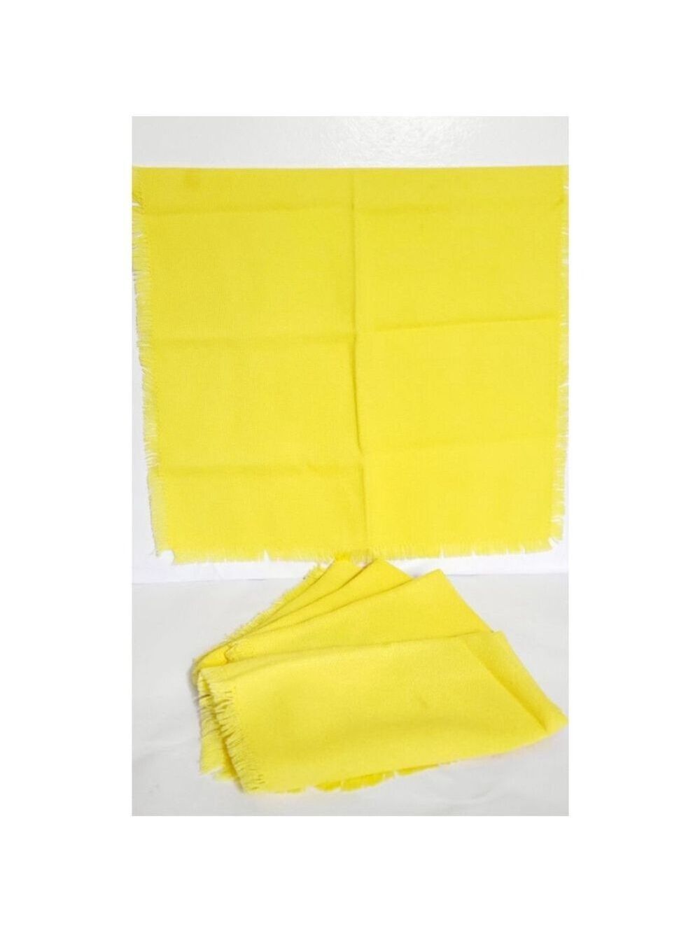 Vintage Linen Dinner Napkins Yellow